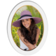Porzellanfoto oval mit feinem Goldrand