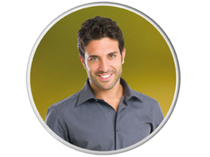 Porzellanfoto rund mit einfachem Rand