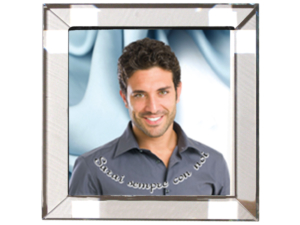 Kristallfoto quadratisch mit Facettenschliff