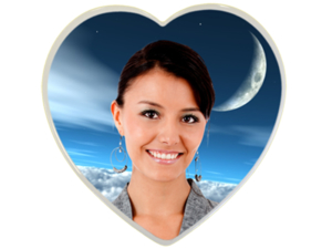 Metallfoto herzförmig mit einfachem weißen Rand